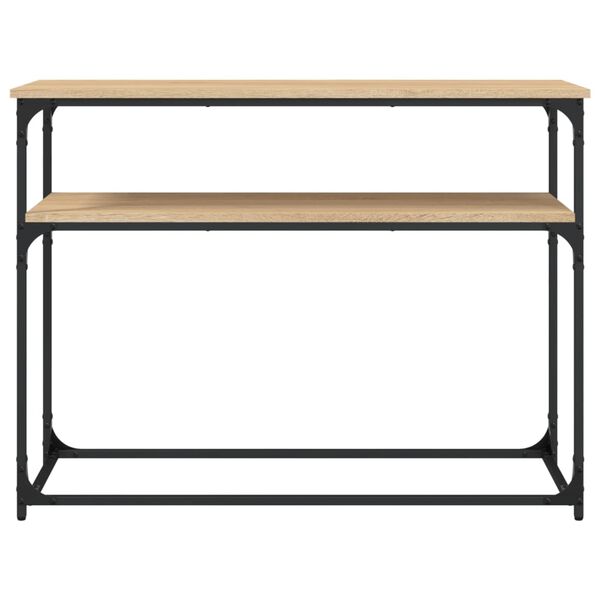 vidaXL Mesa consola 100x35,5x75cm derivados de madeira carvalho sonoma