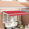 vidaXL Toldo Retr&aacute;til Manual Vermelho 350 x 200 cm Poli&eacute;ster e Metal