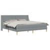 vidaXL Estrutura de cama com colch&atilde;o com cabeceira Poli&eacute;ster