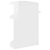 vidaXL Mesa de apoio Branco Brilhante 39,7 x 39,7 x 60 cm