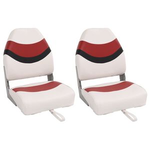 vidaXL Assentos de barco dobr&aacute;veis com encosto alto 2 pcs 44x38x55 cm