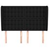 vidaXL Cabeceira de cama c/ abas tecido 147x23x118/128 cm preto
