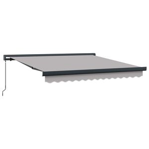 vidaXL Toldo Retr&aacute;til Cinzento-claro 300 x 250 cm Tecido e Metal