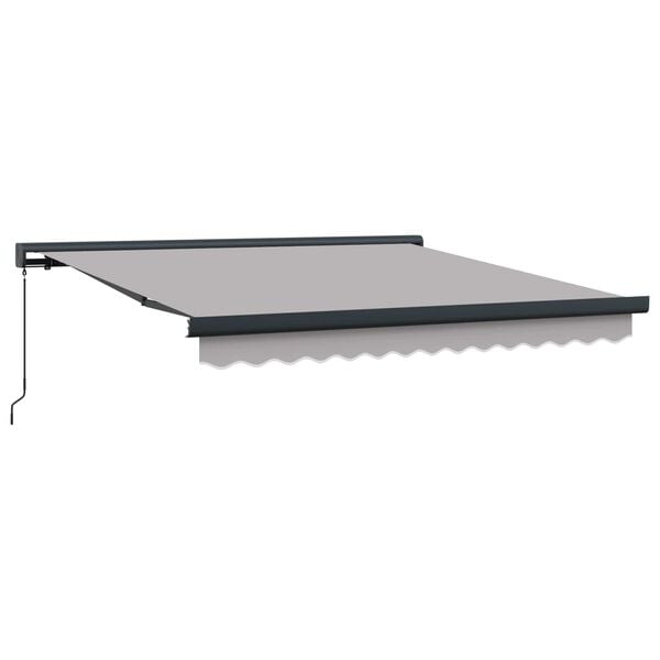vidaXL Toldo Retr&aacute;til Cinzento-claro 300 x 250 cm Tecido e Metal