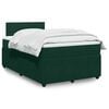 vidaXL Cama boxspring com colch&atilde;o 120x190 cm veludo verde-escuro