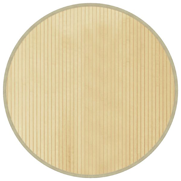 vidaXL Tapete redondo 80 cm bambu natural claro