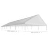 vidaXL Teto para tenda de festas 6 x 12 m branco