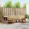 vidaXL Conjunto de Sof&aacute;s para Exterior 6 pcs Natural e Bege