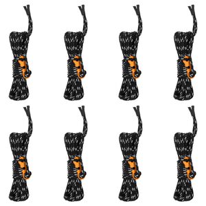 vidaXL Cordas para tenda com esticadores refletores 8 pcs 4 m 4 mm