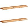 vidaXL Prateleiras parede 2 pcs 80x20x3,5 cm madeira de ac&aacute;cia maci&ccedil;a