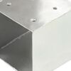 vidaXL Bases para poste em forma de T 4 pcs 71x71 mm metal galvanizado