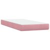 vidaXL Cama box spring c/ colch&atilde;o e LED 80x220 cm veludo rosa