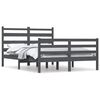 vidaXL Estrutura de cama 160x200 cm pinho maci&ccedil;o cinzento