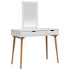 vidaXL Conjunto de Mesa de Vestir FAUSKE 2 unid. Branco