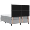 vidaXL Cama Box com cabeceira Cinzento-claro 140 x 190 cm tecido