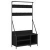 vidaXL Bengaleiro c/ arruma&ccedil;&atilde;o de cal&ccedil;ado 100x41x184 cm preto