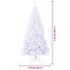 vidaXL &Aacute;rvore de Natal Artificial com 300 LEDs Branco 210 cm PVC e A&ccedil;o