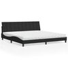 vidaXL Cama com colch&atilde;o Hanko 200x200 cm veludo preto