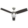 vidaXL Ventoinha de teto c/ luz/controlo remoto 108cm castanho-escuro