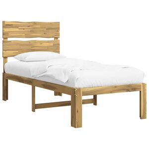 vidaXL Estrutura de Cama de Solteiro com Cabeceira ROSTOCK Branco
