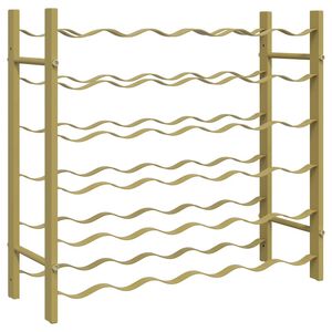 vidaXL Garrafeira para 36 garrafas metal dourado