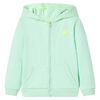 Sweatshirt para crian&ccedil;a com capuz e fecho verde-brilhante 104