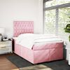 vidaXL Cama boxspring com colch&atilde;o 120x200 cm veludo rosa