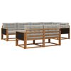 vidaXL Conjunto de Sof&aacute;s para Exterior 7 pcs Natural e Cinza claro