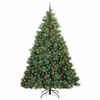 vidaXL &Aacute;rvore de Natal Artificial com 300 LEDs Verde 240 cm PE e PVC