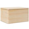 vidaXL Caixa de madeira com tampa 40x30x23 cm pinho de madeira maciça