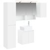 vidaXL Conjunto de Arm&aacute;rios para Banheiro 5 pcs Branco