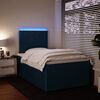 vidaXL Cama boxspring com colch&atilde;o 120x190 cm veludo azul