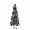 vidaXL &Aacute;rvore de Natal Artificial Verde 210 cm PVC, Pl&aacute;stico e A&ccedil;o