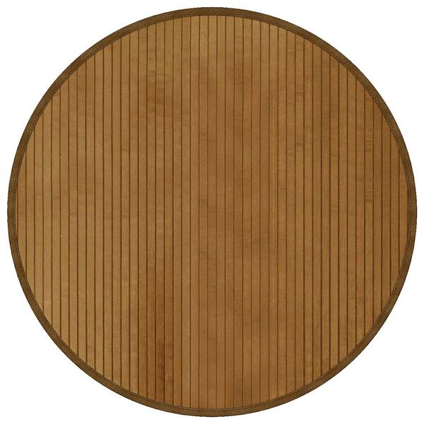 vidaXL Tapete redondo 80 cm bambu castanho
