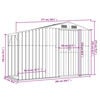 vidaXL Abrigo de jardim 277x93x179 cm aço galvanizado cinzento