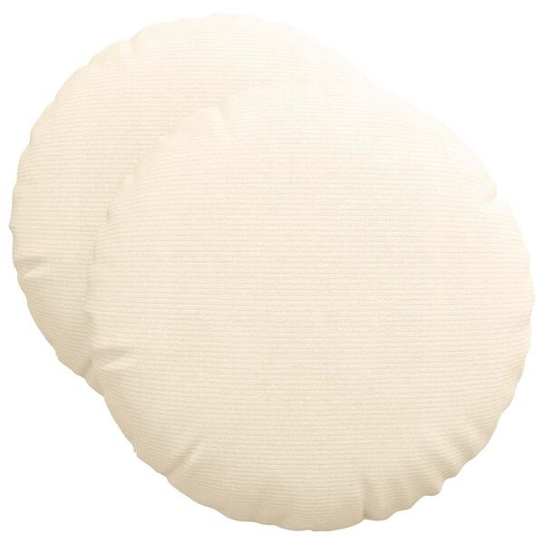 vidaXL Almofadas de Assento 2 pcs Creme &Oslash; 50 cm