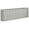 vidaXL Canteiro elevado jardim 224x40x68cm a&ccedil;o galvanizado prateado
