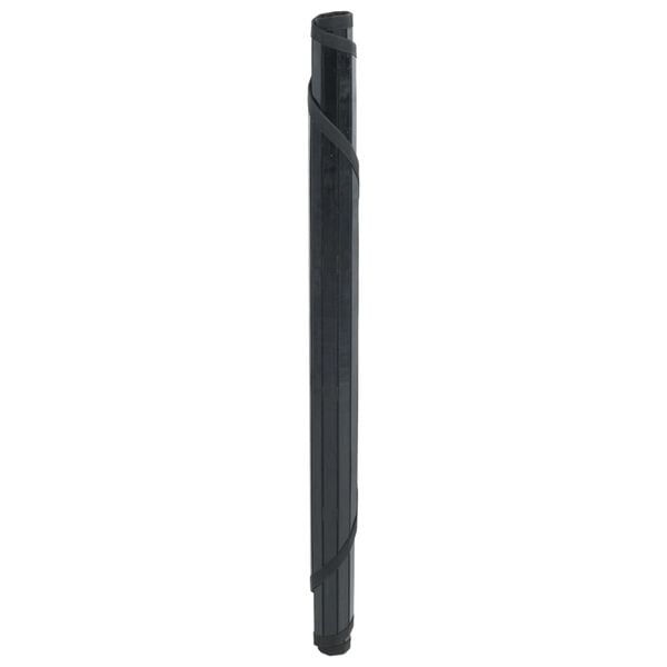 vidaXL Tapete redondo 80 cm bambu preto