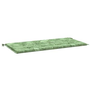 vidaXL Almofad&atilde;o banco jardim 120x50x4 cm tecido oxford padr&atilde;o folhas