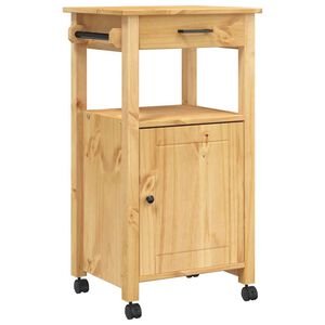 vidaXL Carrinho de cozinha MONZA 48x40x88,5 cm madeira de pinho maci&ccedil;a