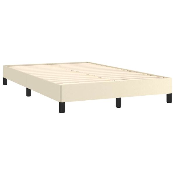 vidaXL Moldura de cama sem creme de colch&atilde;o 120x190 cm couro do falso