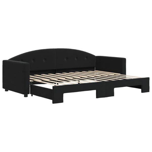 vidaXL Sof&aacute;-cama com gavet&atilde;o 80x200 cm veludo preto