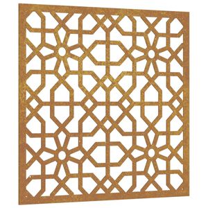 vidaXL Decora&ccedil;&atilde;o p/ muro de jardim 55x55 cm a&ccedil;o corten design &aacute;rabe