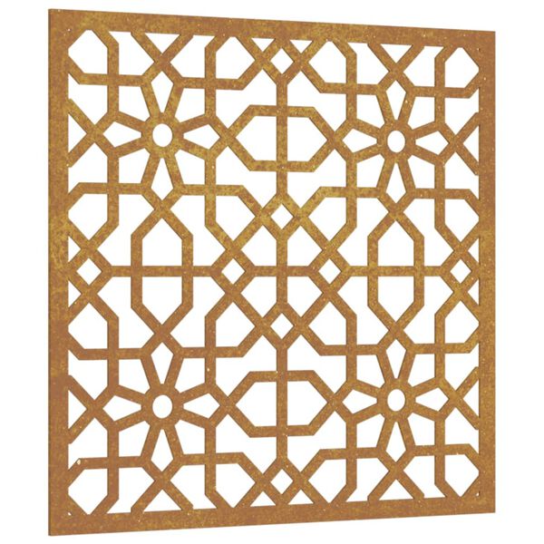 vidaXL Decora&ccedil;&atilde;o p/ muro de jardim 55x55 cm a&ccedil;o corten design &aacute;rabe
