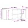 vidaXL Gabinete para TV Madeira antiga 100 x 35 x 40 cm