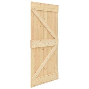 vidaXL Porta NARVIK Natural 80 x 210 cm Madeira de Pinus S&oacute;lida