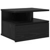 vidaXL Criado-mudo Flutuante Carvalho Preto 40 x 31 x 28 cm