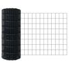 vidaXL Cerca Euro 0,4 x 10 m Ferro revestido de PVC Cinzento