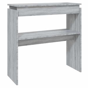 vidaXL Mesa consola 80x30x80 cm derivados de madeira cinzento sonoma