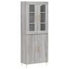 vidaXL Arm&aacute;rio alto 69,5x34x180 cm derivados de madeira sonoma cinza